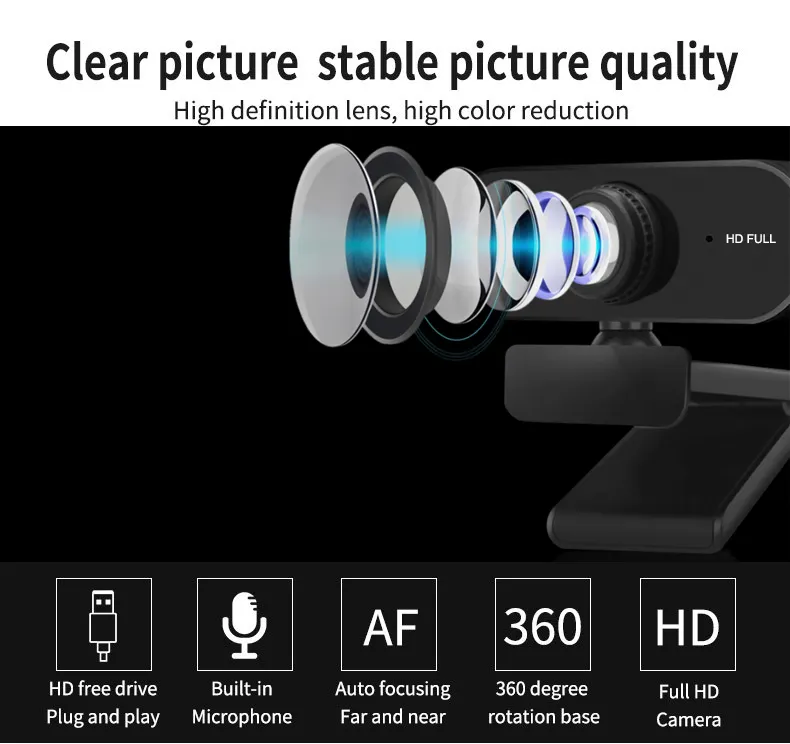 480P USB Webcam with Built-in Microphone