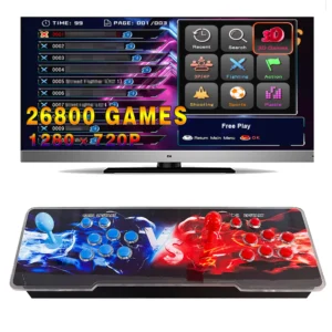 3D Arcade Game Box with 26,800 Retro Games, HD Display, and Joystick Control 1