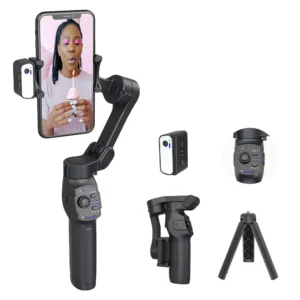 Foldable Smartphone Gimbal Stabilizer with 3600mAh Battery and AI Face Tracking 1