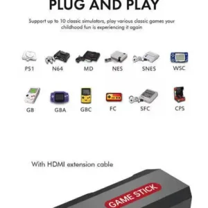 4K Retro Gaming TV Stick Console with 2.4G Wireless Controllers and 64GB Storage 3